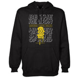 StonerDays Be The Reason Hoodie in black with yellow dab straw design, available in S to XXL