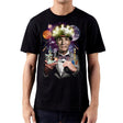 StonerDays Bill Nye The Dabbing Guy Tee in black, unisex sizes S-3XL, front view on model