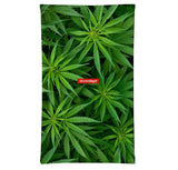 StonerDays Neck Gaiter with vibrant cannabis leaf design, made of polyester, versatile wear