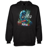 StonerDays Caterpillar Hoodie in black, featuring vibrant concentrate-themed graphics, available in sizes S-XXL