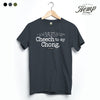 StonerDays Cheech To My Chong Hemp T-shirt in Grey, Unisex, Front View on Hanger