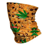 StonerDays Chocolate Chip Cookies Face Mask with Cannabis Leaf Design