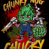 StonerDays Chunky Nug Chucky Graphic Long Sleeve - Front View on Red Backdrop