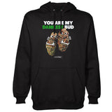 StonerDays Dankest Buds Hoodie, Black Cotton Blend, Front View with Graphic Design