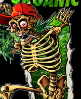 StonerDays Dont Panic Greens Long Sleeve shirt with graphic skeleton design, unisex cotton apparel
