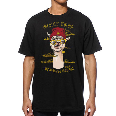 StonerDays Men's T-Shirt with 'Don't Trip Alpaca Bowl' Graphic Front View