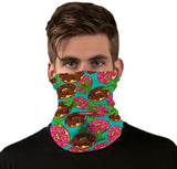StonerDays Donuts And Kush Gaiter worn by a model, vibrant design with a comfortable fit