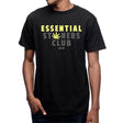 StonerDays Men's Black Cotton T-Shirt with 'ESSENTIAL STONERS CLUB' Print - Front View
