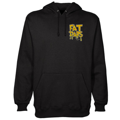 StonerDays Fat Dabs Hoodie in black, front view, available in S to 2XL, perfect for concentrate enthusiasts