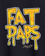StonerDays Fat Dabs Long Sleeve Shirt Close-Up, Black Cotton with Bold Graphic
