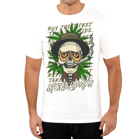 StonerDays Fear & Loathing White Tee with graphic print, size options available