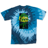 StonerDays Follow The Light Tie Dye Tee in blue, front view on white background