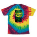 StonerDays Follow The Light Tie-Dye Tee, vibrant rainbow colors, front view on white background