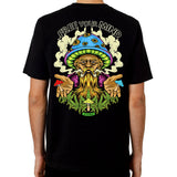 StonerDays Free Your Mind men's black t-shirt with psychedelic print, rear view