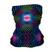 StonerDays Full Spectrum Face Gaiter with vibrant psychedelic pattern, front view on white background