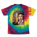 StonerDays Globstopper Tie Dye T-shirt with vibrant rainbow colors, front view on white background