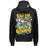 StonerDays Gnome Grown Hoodie in green, back view with vibrant gnome graphic print, men's cotton sweatshirt