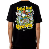 StonerDays Gnome Grown Tee - Rear View with Colorful Graphic on Black Cotton