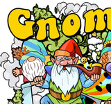 StonerDays Gnome Grown White Tee with vibrant gnome graphic, 100% cotton, front view