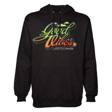 StonerDays Good Vibes Men's Hoodie in Rasta Colors, Front View on White Background