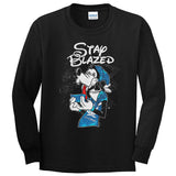 StonerDays Goofy Space Adventure Long Sleeve Shirt front view on a seamless white background