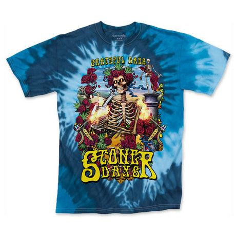 StonerDays Grateful Dabs T-Shirt in Blue Dream Tie Dye with Cotton Material - Front View