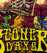 StonerDays Grateful Dabs Long Sleeve Shirt with vibrant skeleton and roses design