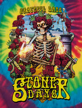 StonerDays Grateful Dabs OG Tie Dye T-Shirt with Skeleton Graphic