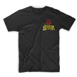 StonerDays Grateful Dabs Tee in black cotton, front view on white background