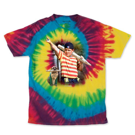 StonerDays Great Bambino T-shirt with vibrant rainbow tie-dye design, front view on white background
