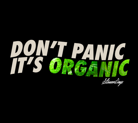 StonerDays Greenz Panther Women's Racerback with Rasta colors and organic slogan, front view