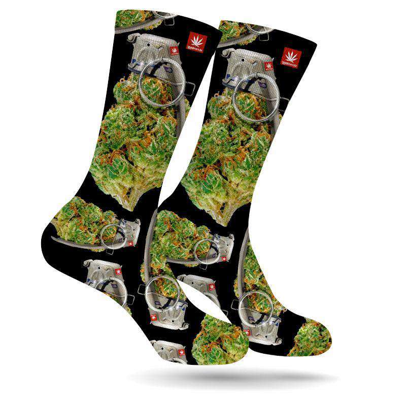 pothead socks StonerDays Grenade Weed Marijuana Stoner Socks – DankGeek