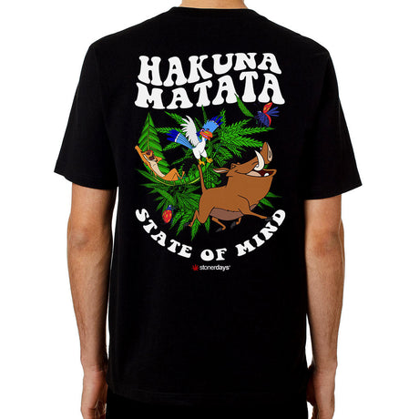 StonerDays Hakuna Matata T-Shirt, Unisex Cotton Tee, Rear View with Graphic Design