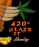 StonerDays Happy Danksgiving Hoodie design with cannabis leaf and 420 Glaze It text