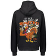 StonerDays Happy Danksgiving Hoodie, black cotton, back view with festive turkey graphic