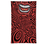 StonerDays Happy Tabs LSD Neck Gaiter with psychedelic pattern and smiling mouth design