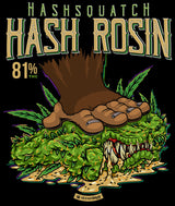 StonerDays Hash Rosin Crop Top Hoodie design featuring cartoon Hashsquatch character