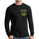 StonerDays Hash Rosin Long Sleeve Shirt in Black, Front View, Men's Cotton Apparel