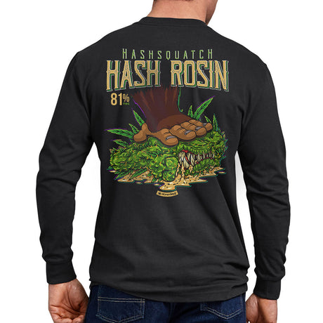 StonerDays Hash Rosin Long Sleeve Shirt in Black with Graphic Back Design for Men