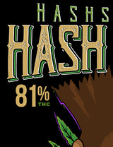 StonerDays Hash Rosin Tank featuring bold 'HASH' print with '81% THC' detail, cotton blend fabric.