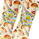 StonerDays Have A Nice Trip Socks with psychedelic mushroom and marijuana leaf design