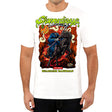 StonerDays Headless Dankman Graphic Tee in White - Front View on Model