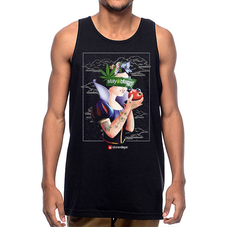 StonerDays Highest One Of All Tank top, black cotton blend, front view on model