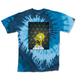 StonerDays Homer Blotter Blue Tie Dye T-Shirt with Cotton Material - Front View