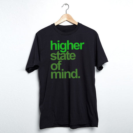 StonerDays Hsom Green T-shirt in gray with green text, front view on hanger, perfect for concentrate enthusiasts