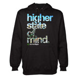 StonerDays Hsom Mile High Hoodie in black with vibrant graphic, front view on white background