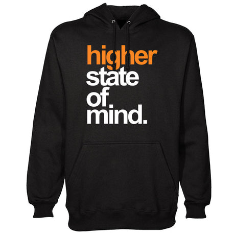 StonerDays Hsom Orange Tangie Hoodie in black with bold text, front view on white background
