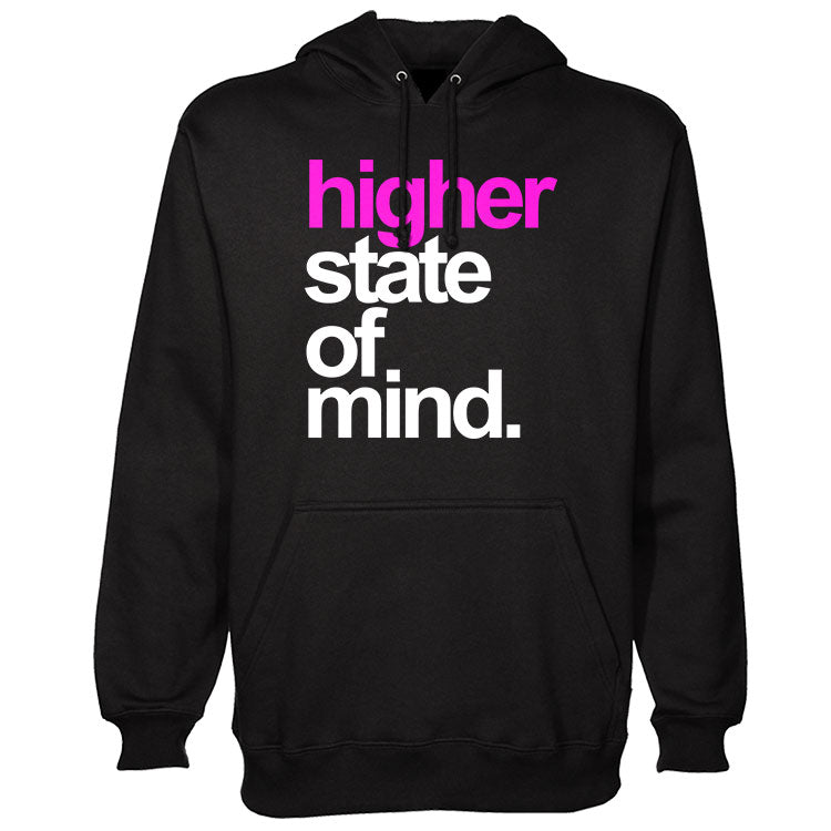 StonerDays Hsom Pink Lemonade Hoodie in black, front view with bold text, cozy cotton blend