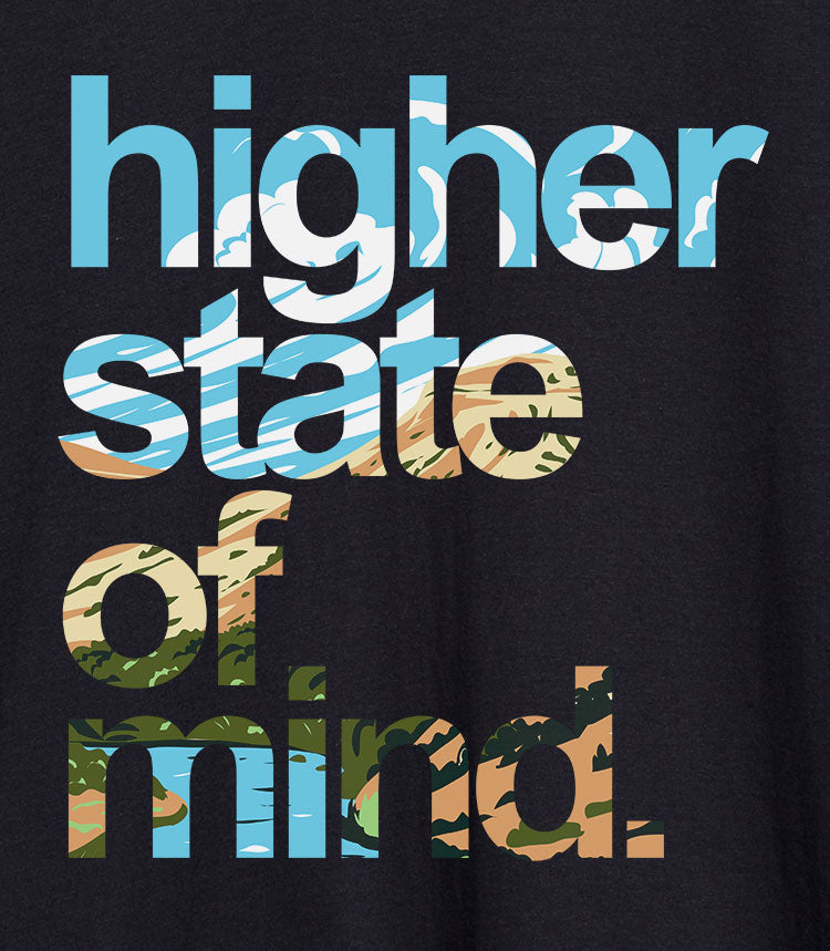 StonerDays Hsom Rio Grande Hoodie in black with colorful text, front close-up view