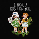 StonerDays 'I Have A Kush On You' Crop Top Hoodie with vintage graphic design